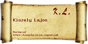 Kiszely Lajos névjegykártya